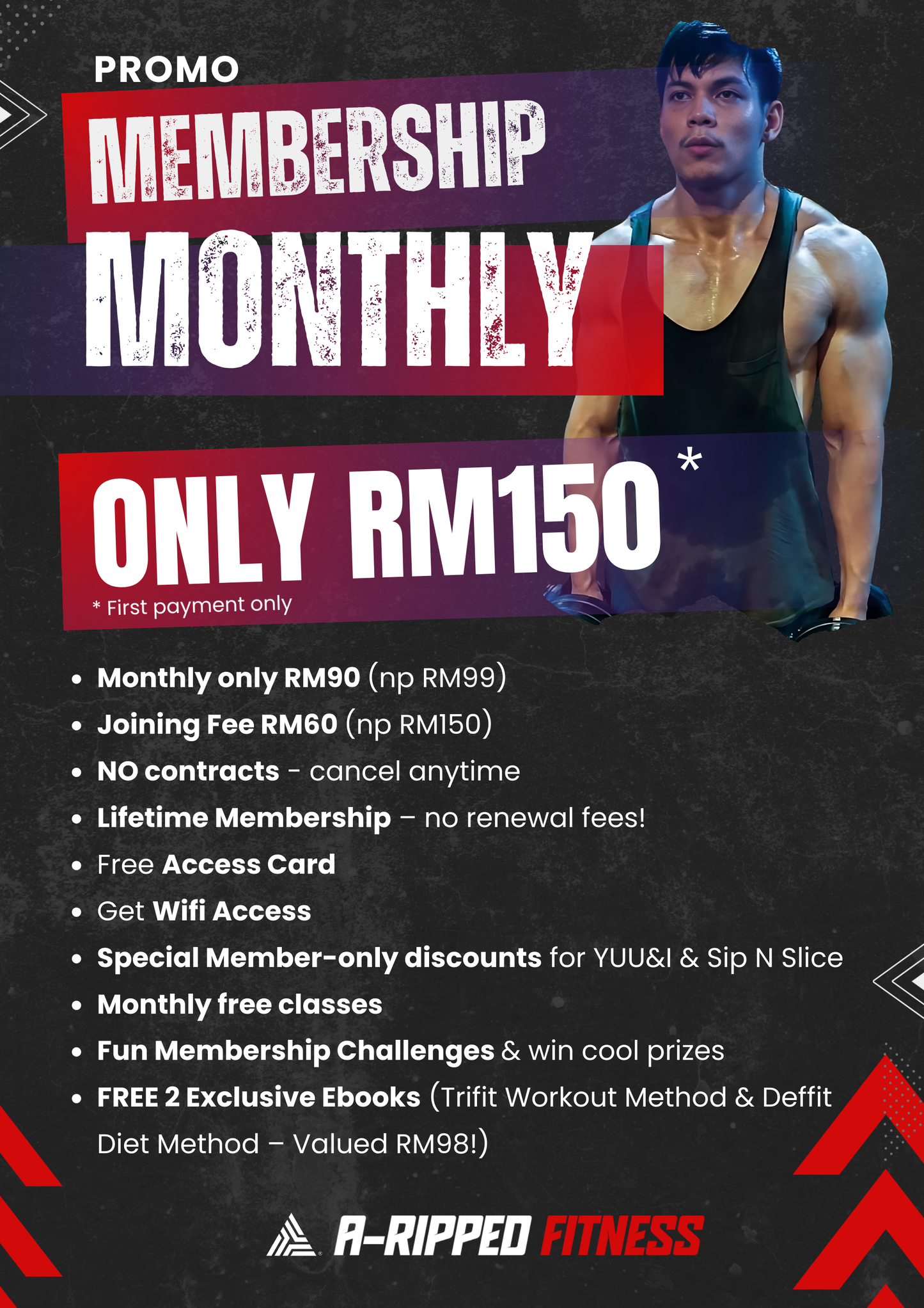 GYM MEMBERSHIP - A-RIPPED FITNESS