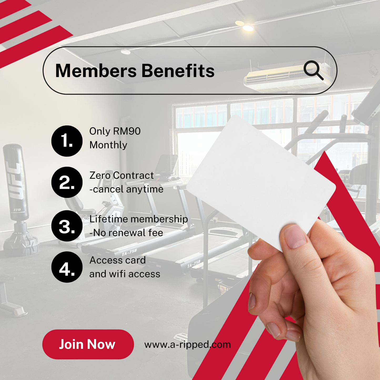 GYM MEMBERSHIP - A-RIPPED FITNESS